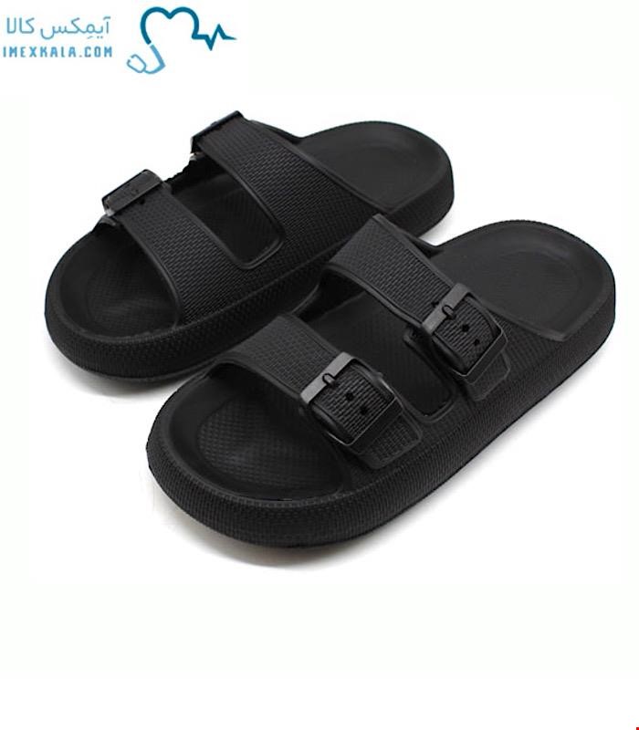 دمپایی دو بنده سگک دار مشکی