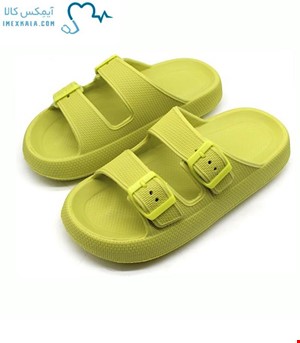 دمپایی دو بنده سگک دار سبز پسته ای