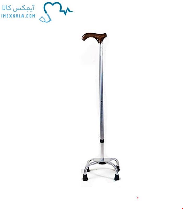 عصا چهارپایه سیلور دسته چوبی T16